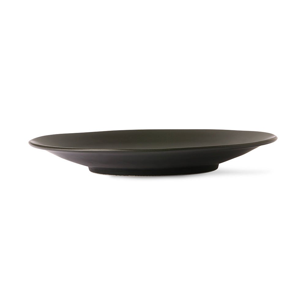 Kyoto Ceramic Japanese Dinner Plate Matt Black