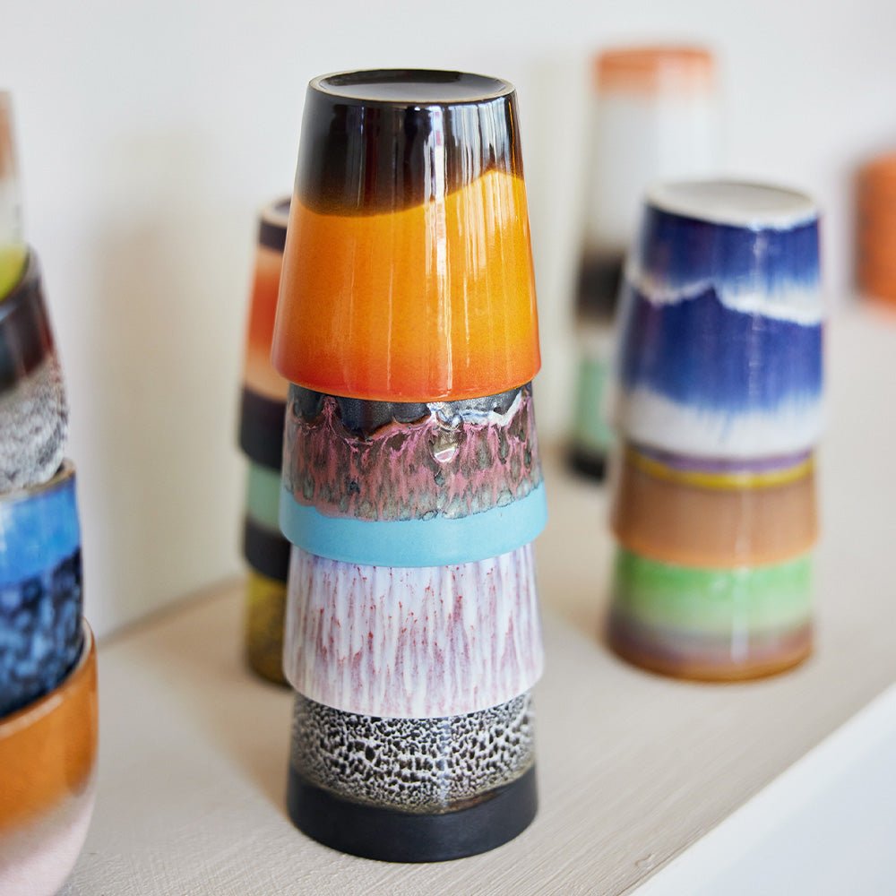 70s Ceramic Coffee Mugs Stellar (set of 6)