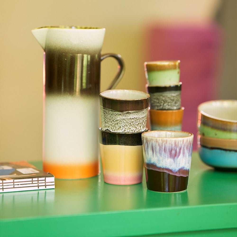 70s Ceramic Coffee Mugs Stellar (set of 6)