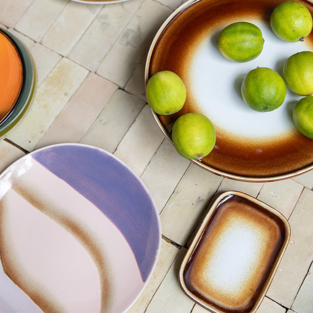 70s Ceramics Small Tray Mojave Black