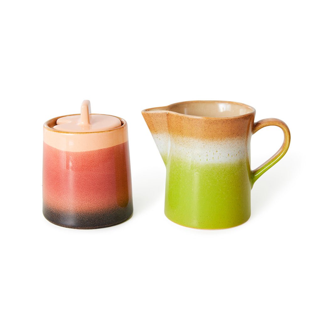 70s Ceramics Milk Jug & Sugar Pot Foreland