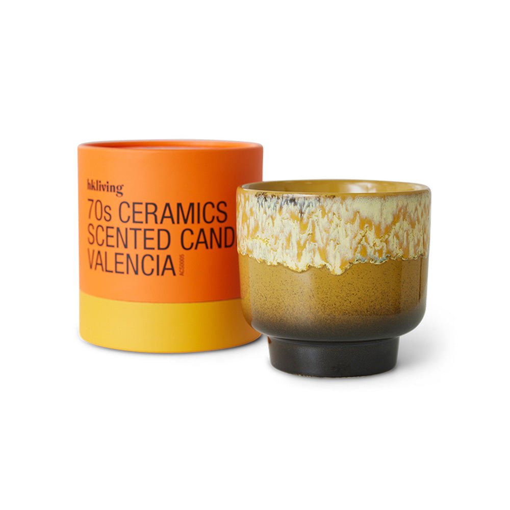 70s Ceramics: Scented Candle - Valencia