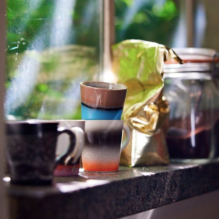 70s Ceramics Espresso Mugs Funky (set of 4)