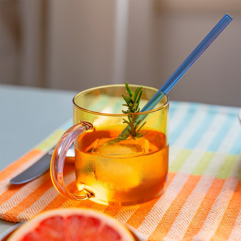 Glass Mugs Fred Rose Yellow (set of 2)