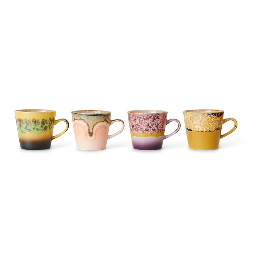 70s Ceramics: Americano Mugs - Radiant (set de 4)